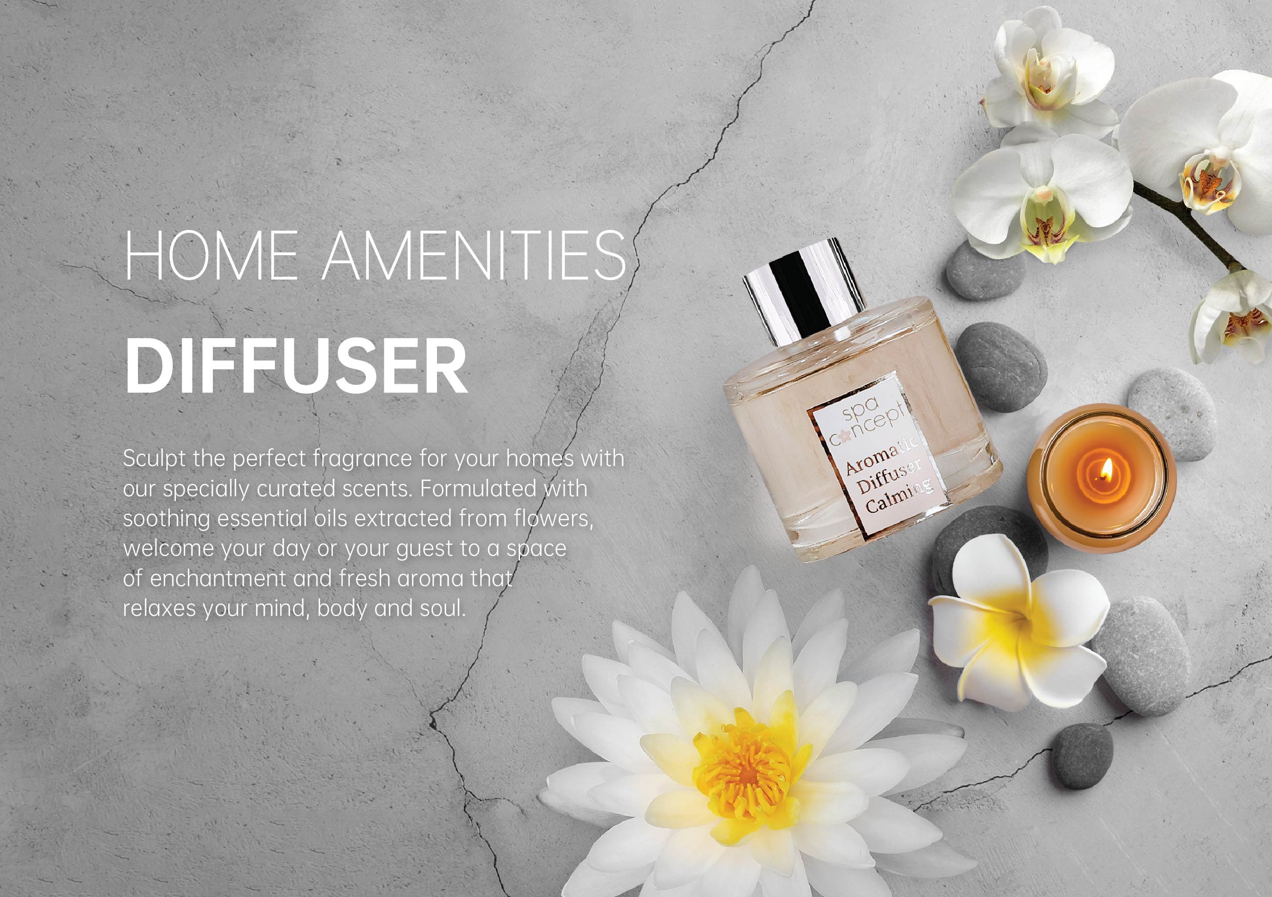 SpaConcept home fragrance diffuser catalogue spread